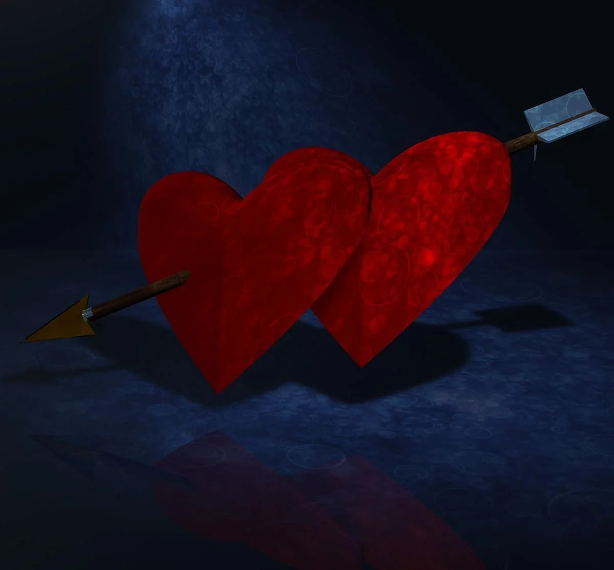 Dos corazones pegados simbolizando el concepto de “por qué necesito tanto afecto”