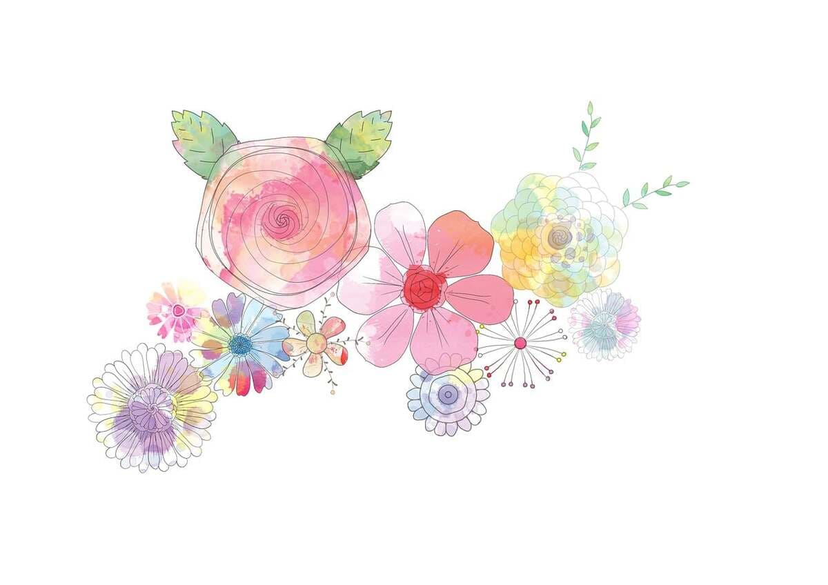 Ilustración de flores en tonos suaves relacionada con cómo saber si necesito terapia antes de vacaciones y el bienestar emocional