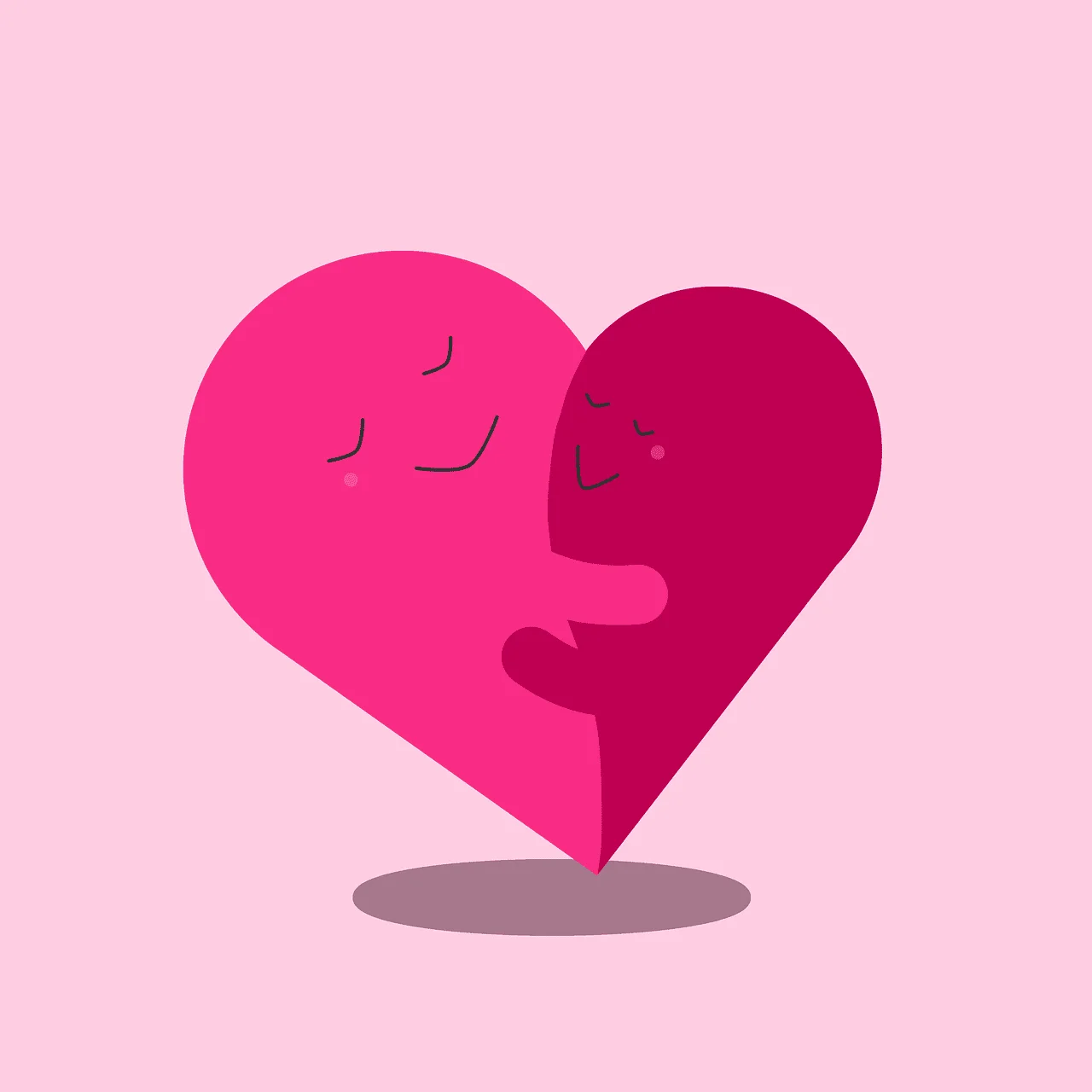 Relación en crisis cómo solucionarlo: pareja representada por un corazón dividido